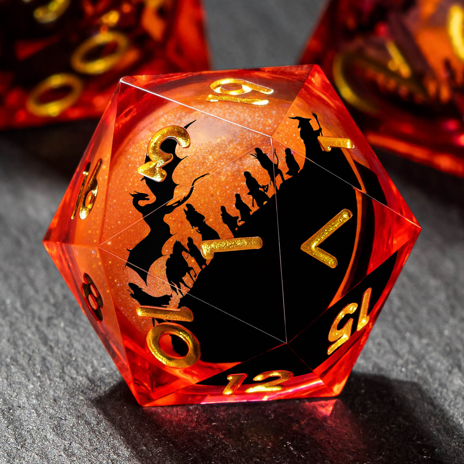 Board Game Dungeons And Dragons - مجموعة نرد سائلة متعددة الأوجه من