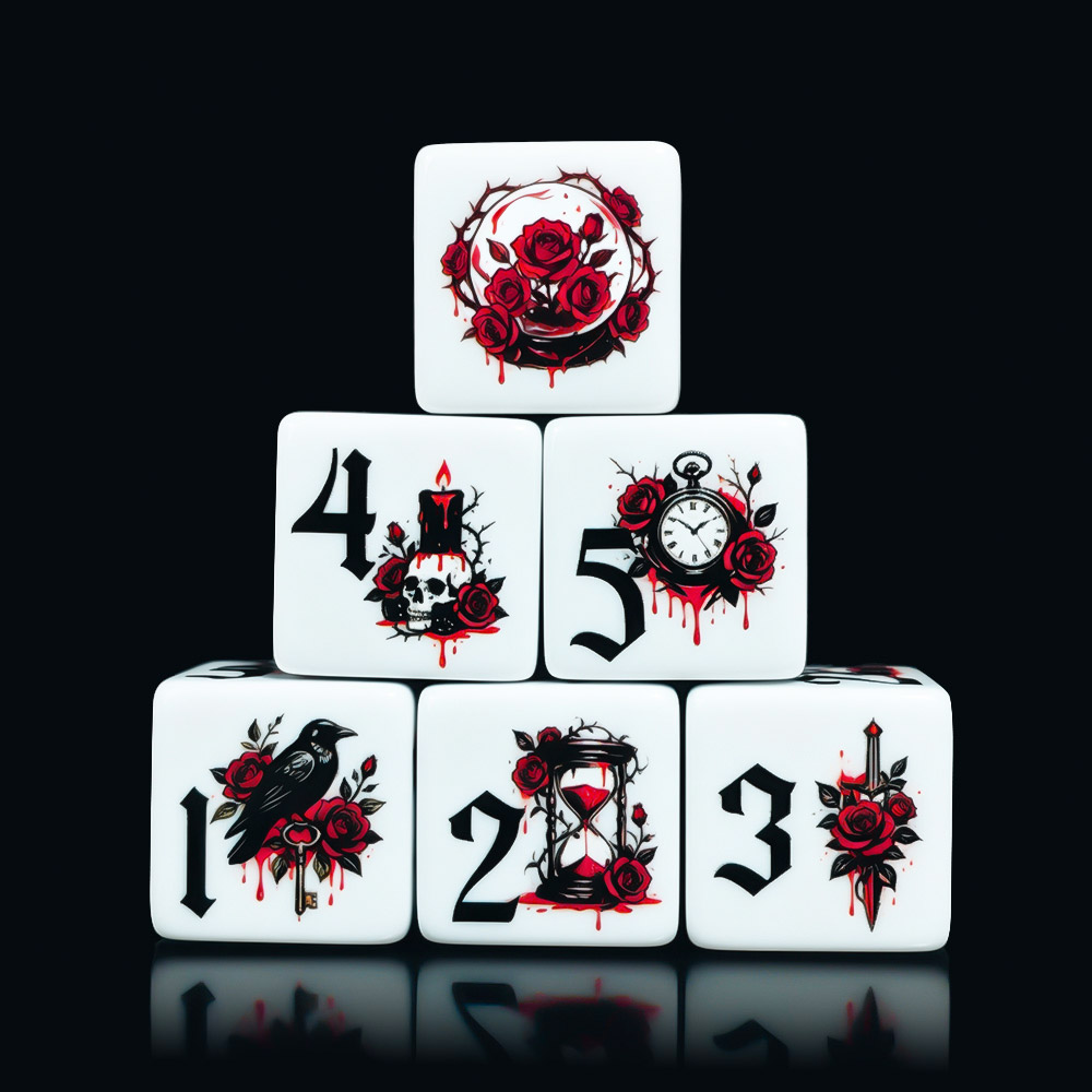 12 قطعة من مكعبات النرد الأكري - مراجعة Board Game Electronic Table وسعره