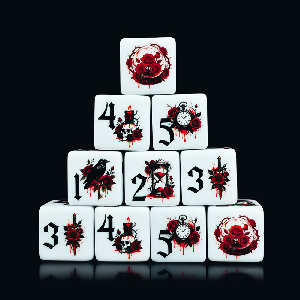 12 قطعة من مكعبات النرد الأكري - مراجعة Board Game Electronic Table وسعره