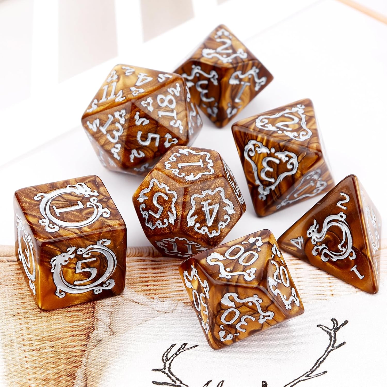 مجموعة من 7 قطع من مكعبات النر - مراجعة Board Game Dungeons And Dragons وسعره